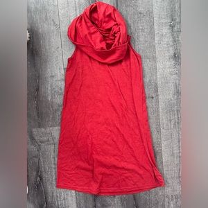 Orange red American Apparel Cowl Neck Dress
